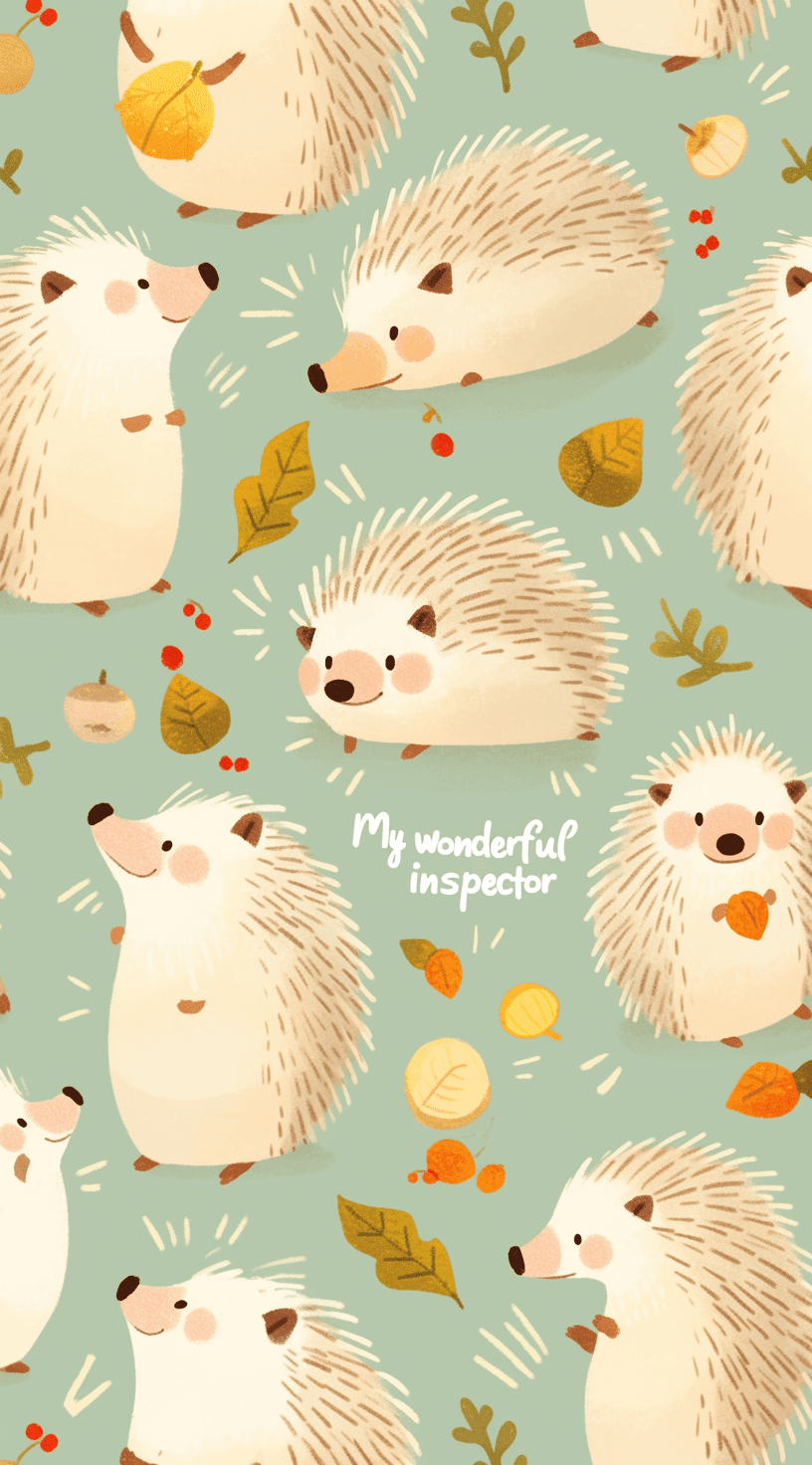 Hedgehog Snap original repeating artwork