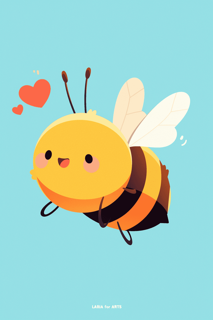 Bee Zip original repeating artwork