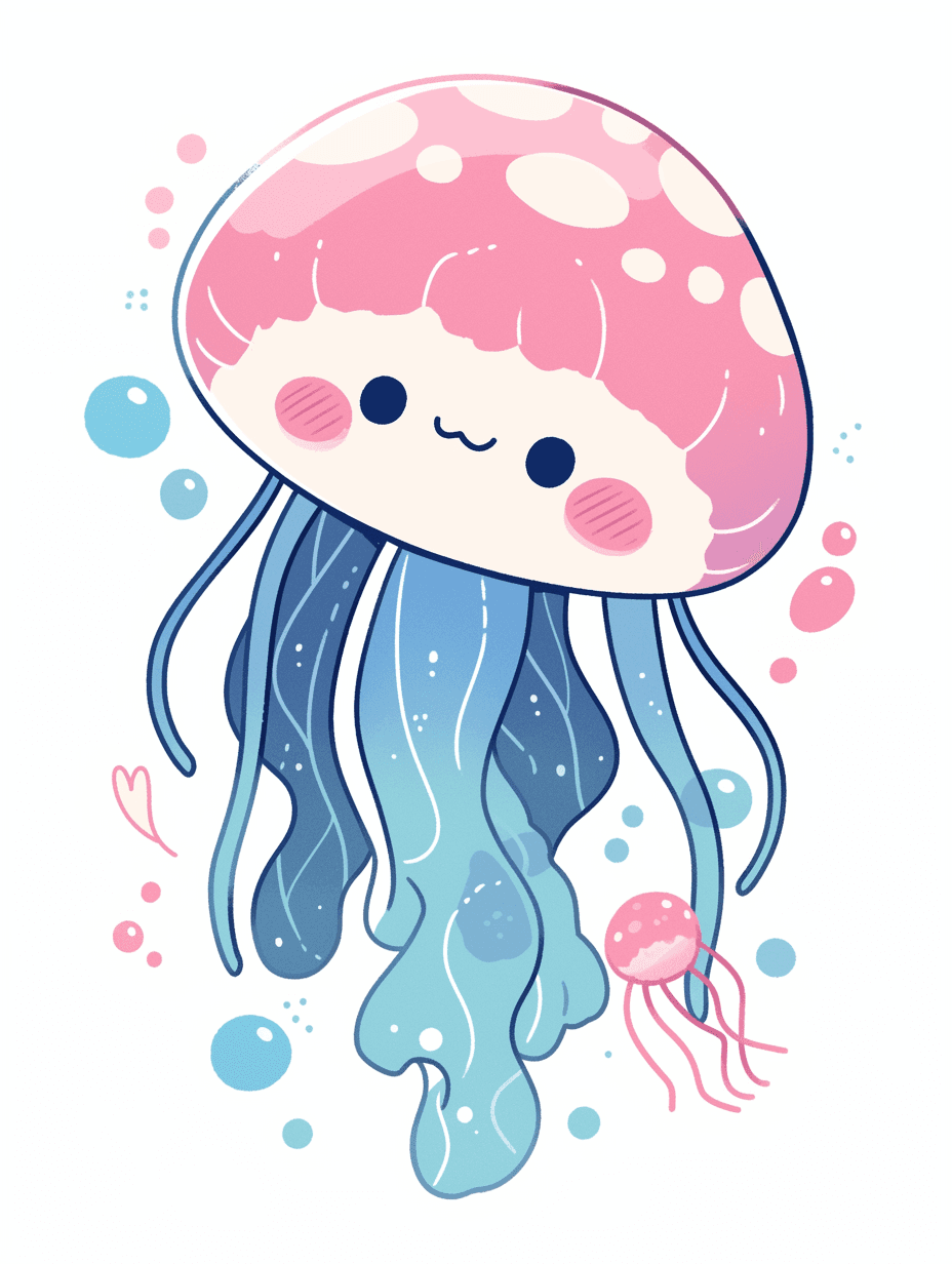 Jellyfish Show original repeating artwork