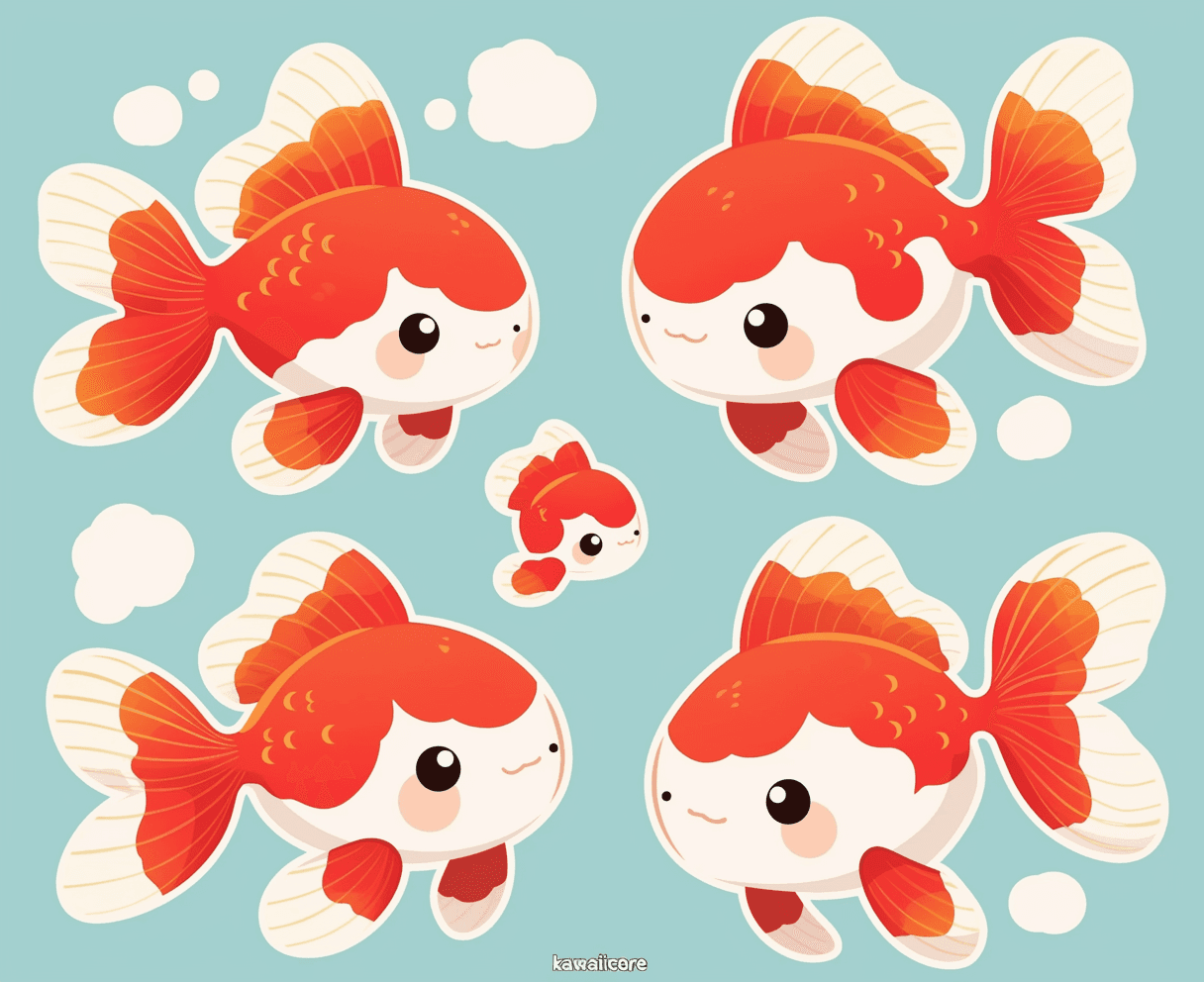 Fish Evening original repeating artwork