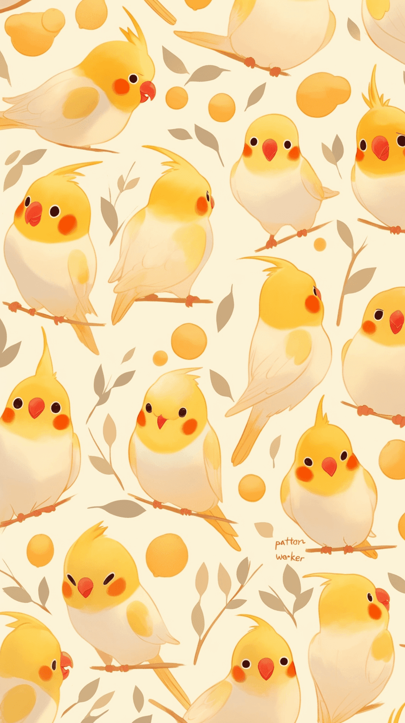 Bird Daybreak original repeating artwork