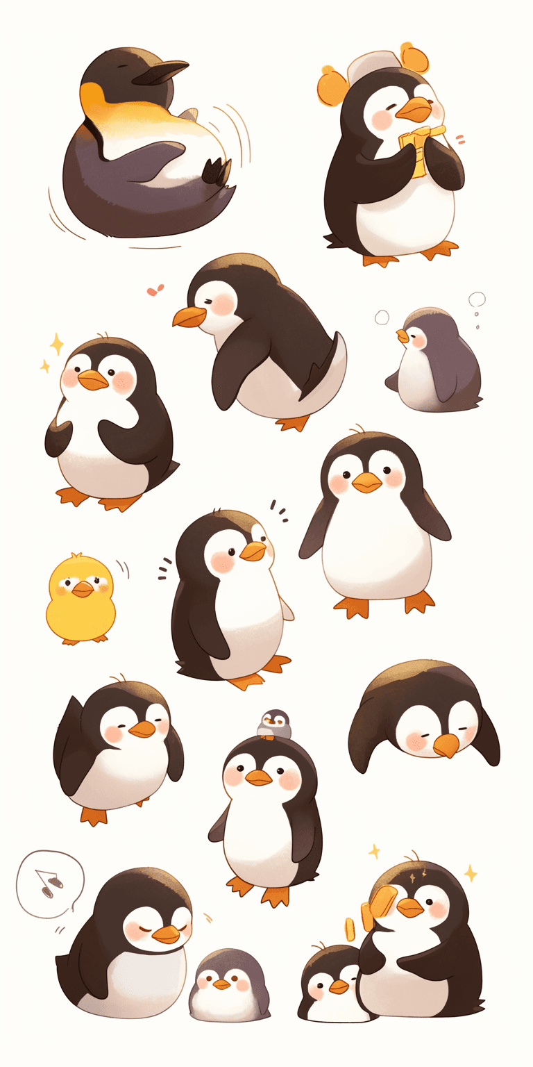 Penguin 028 original repeating artwork