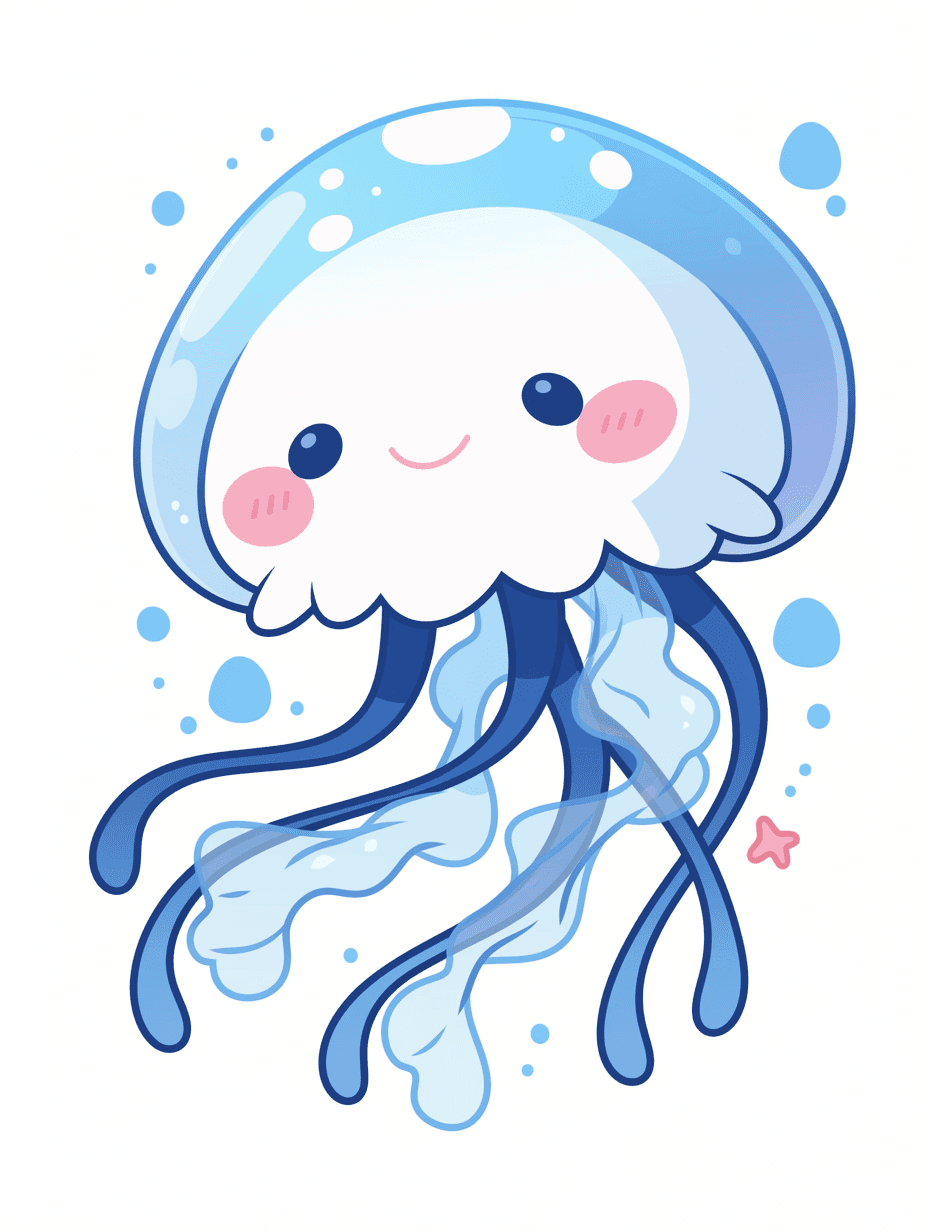 Jellyfish Fair original repeating artwork
