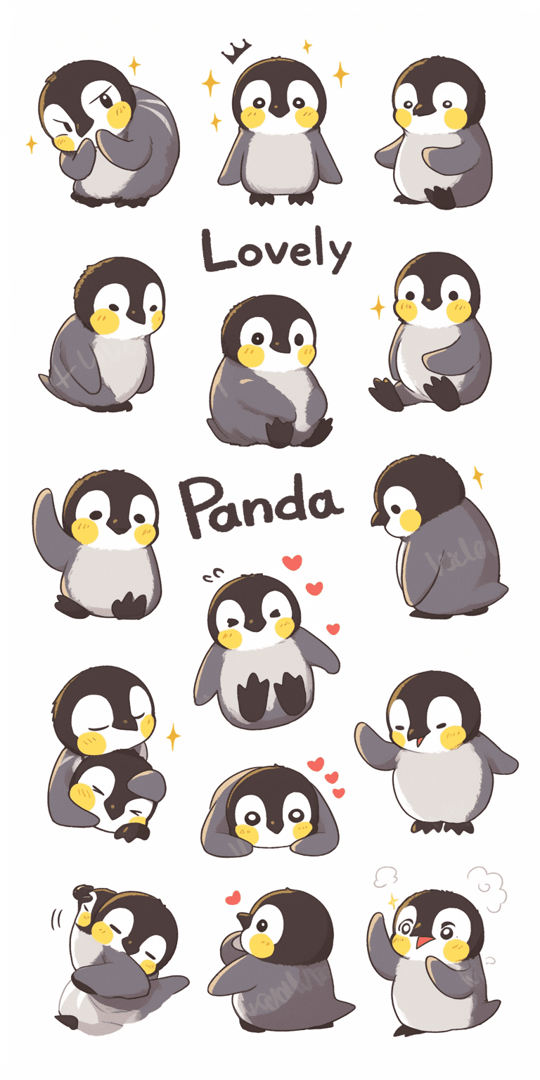 Penguin 025 original repeating artwork