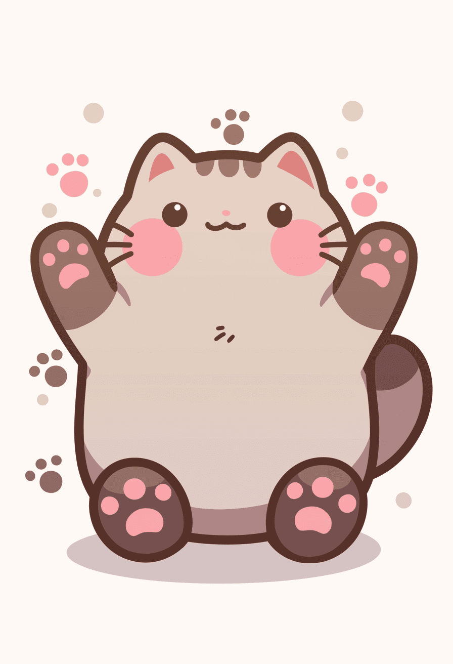 Cat 353 original repeating artwork