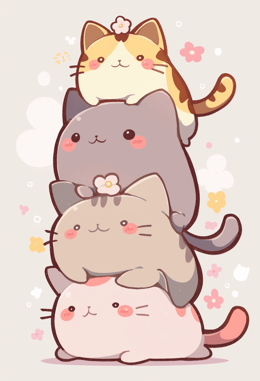 Cat 240 original repeating artwork