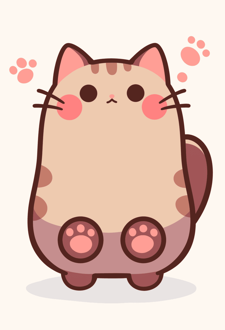 Cat 342 original repeating artwork