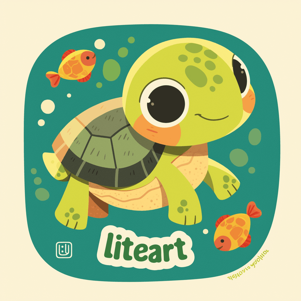 Turtle Jam original repeating artwork