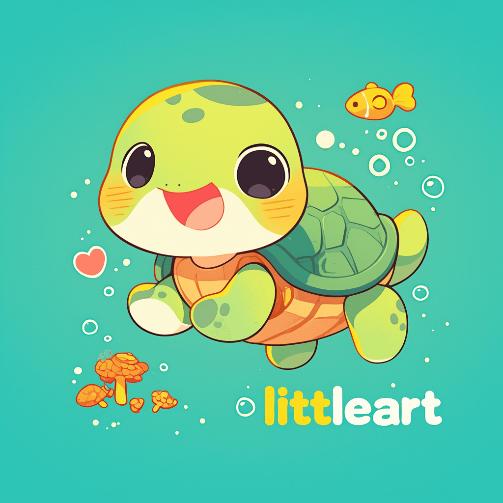 Turtle Echo original repeating artwork