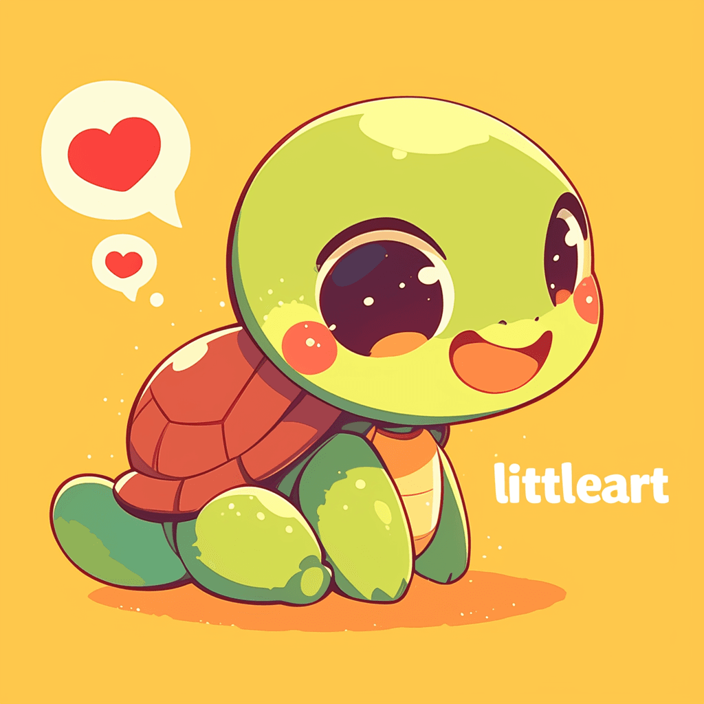 Turtle Flip original repeating artwork