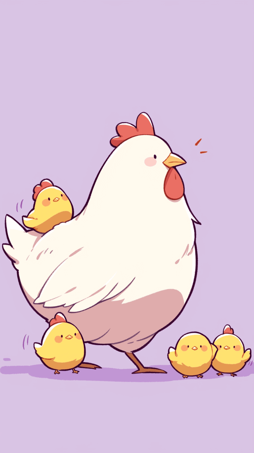 Chicken Pop original repeating artwork