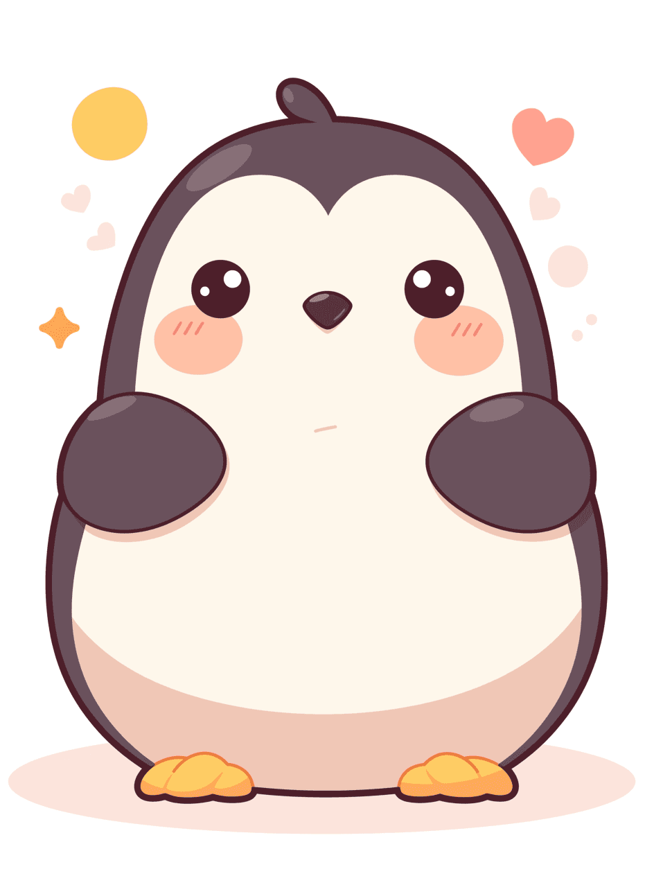 Penguin Moonlit original repeating artwork