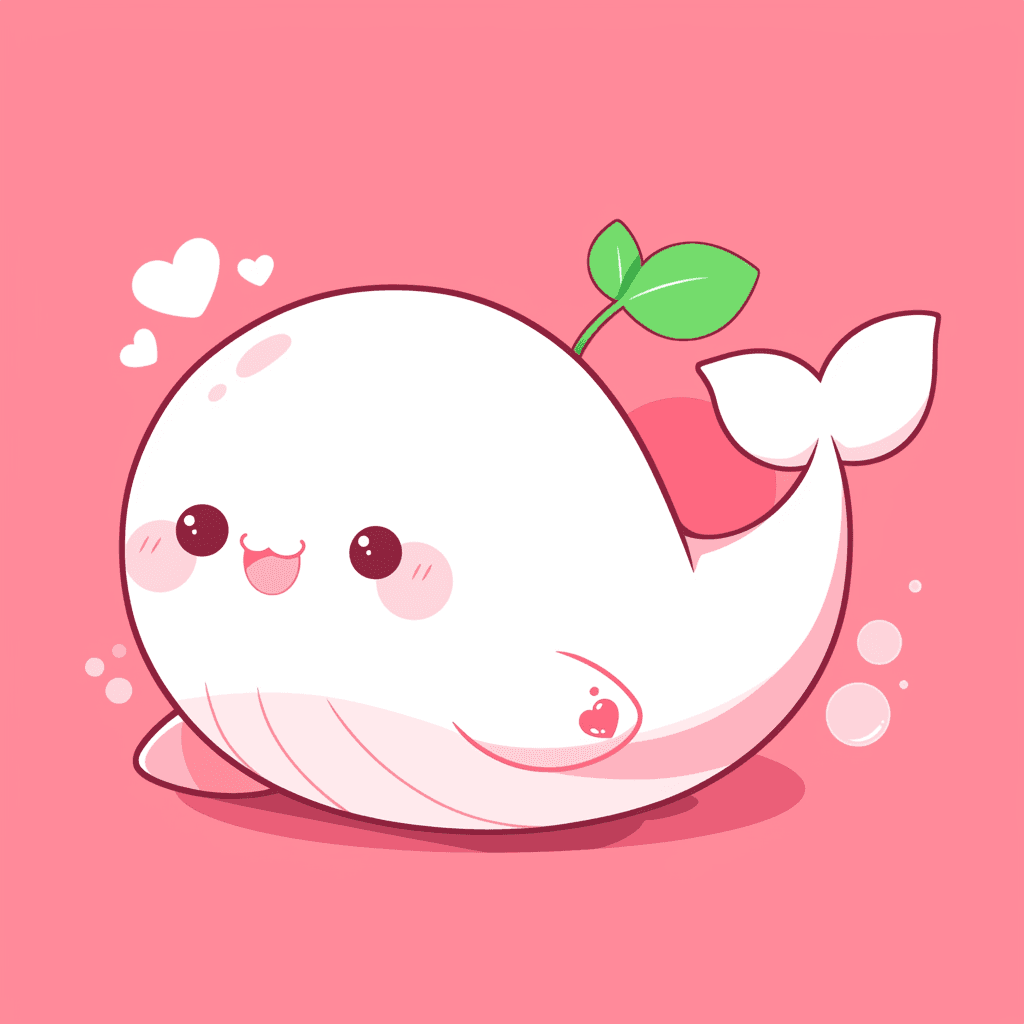 Whale original repeating artwork
