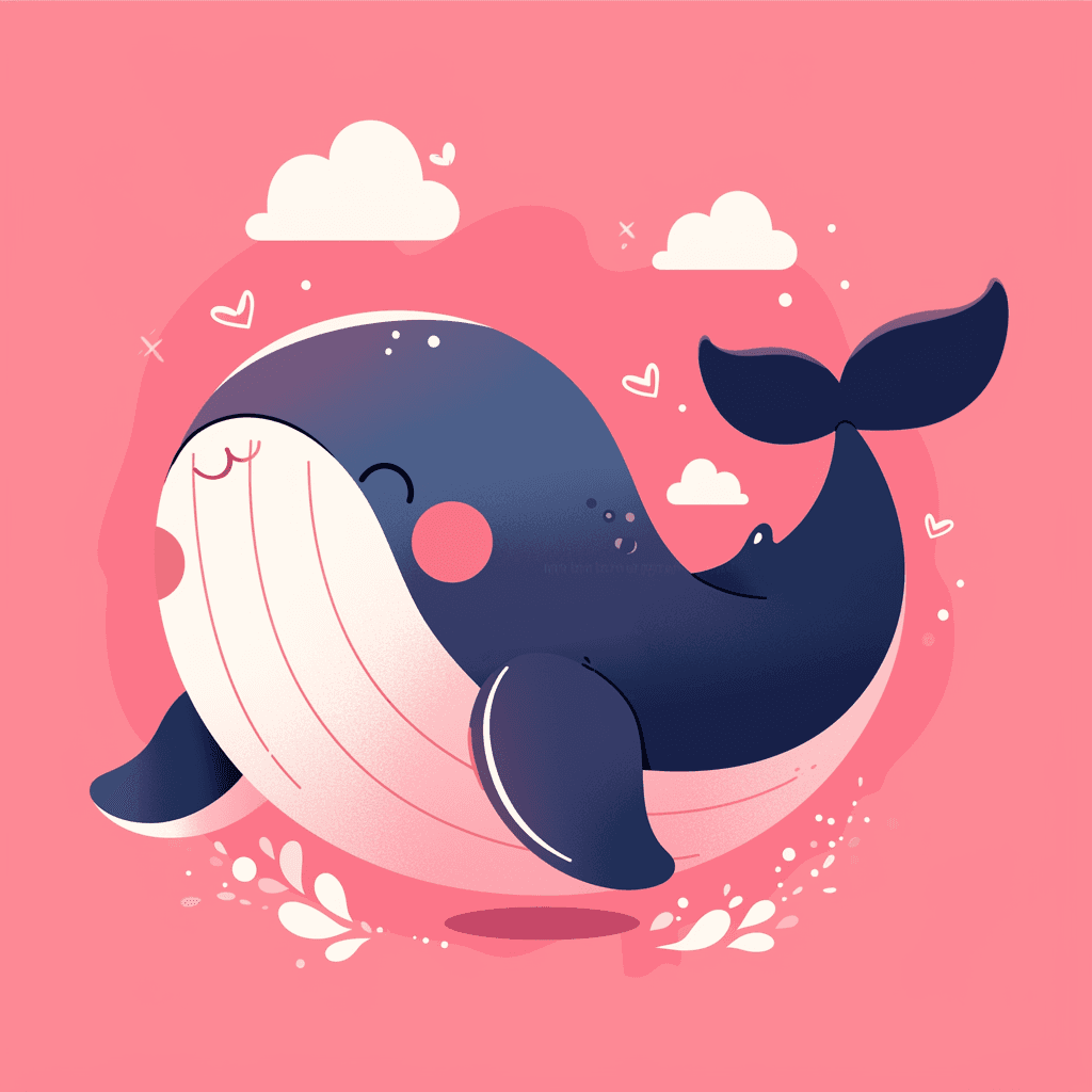 Whale Crew original repeating artwork