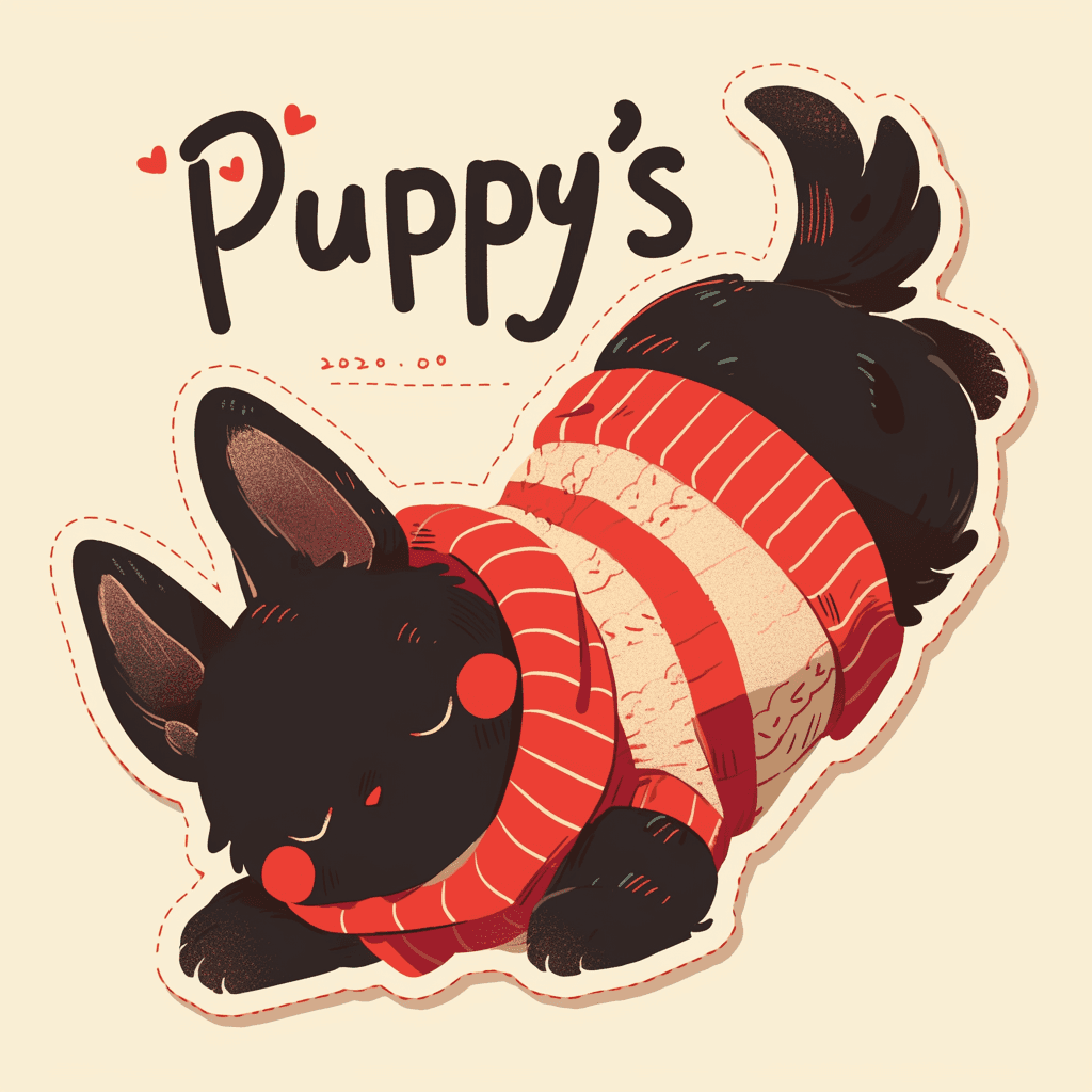 Puppy Flare original repeating artwork