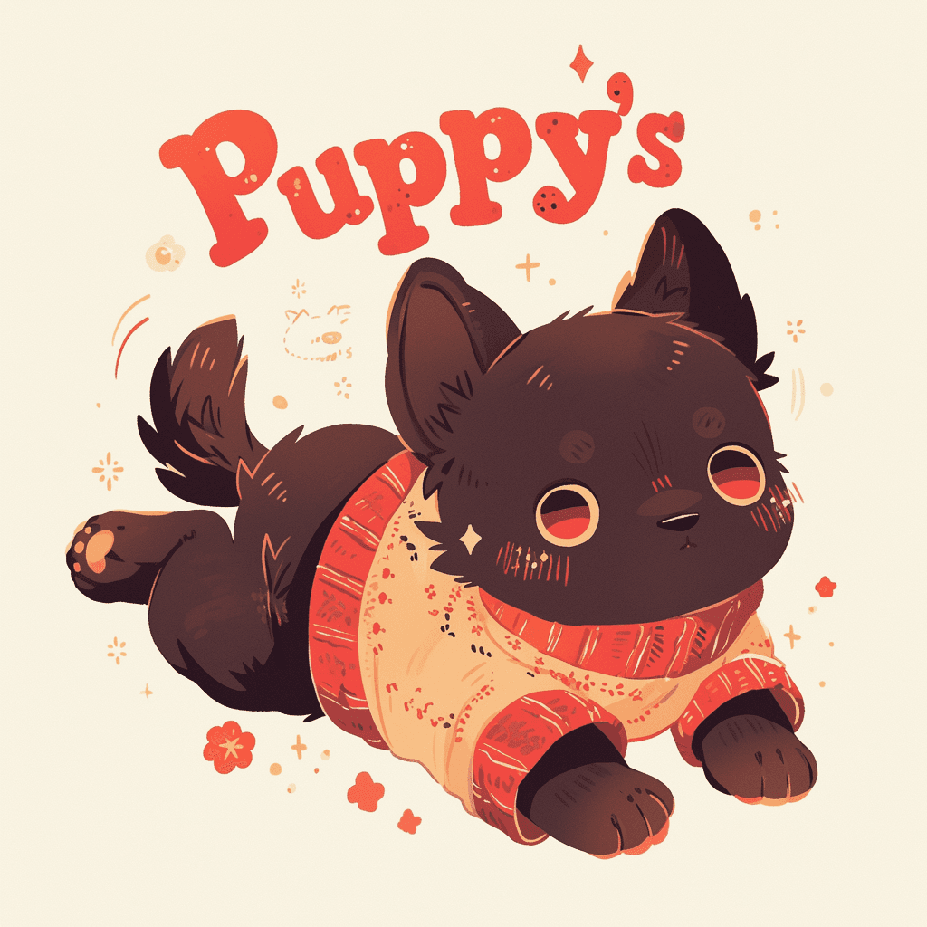 Puppy Fizz original repeating artwork