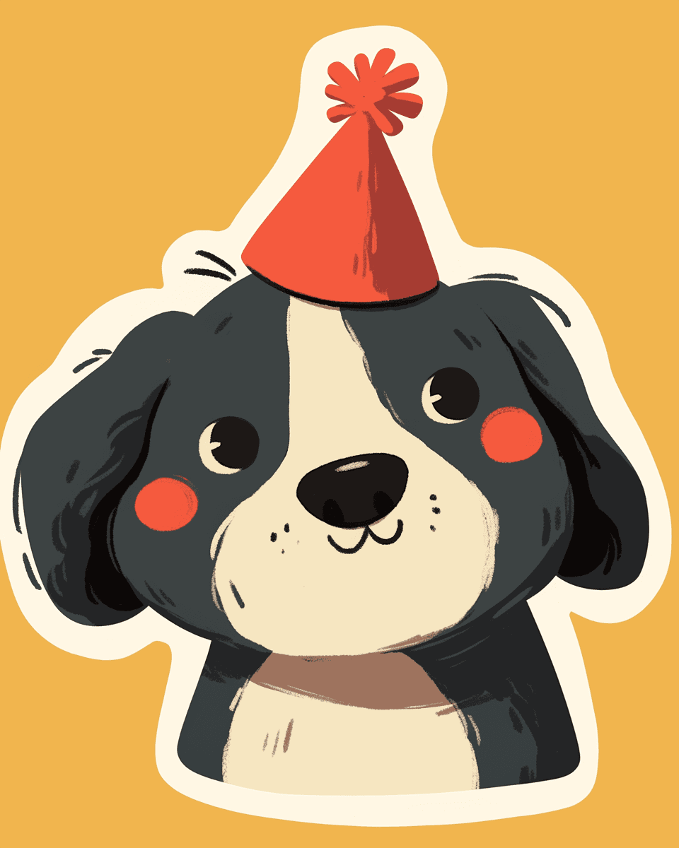 Puppy Gleam original repeating artwork