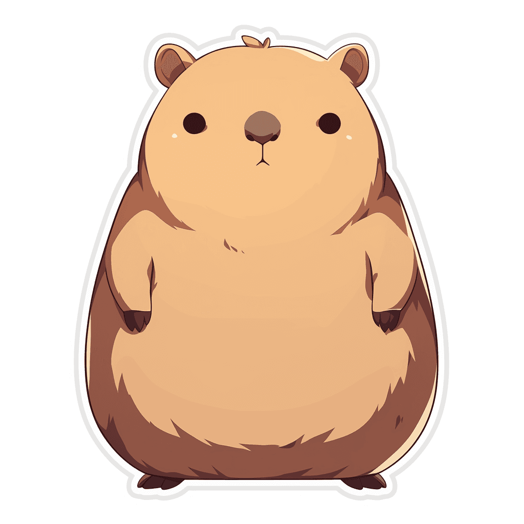 Capybara Picnic original repeating artwork