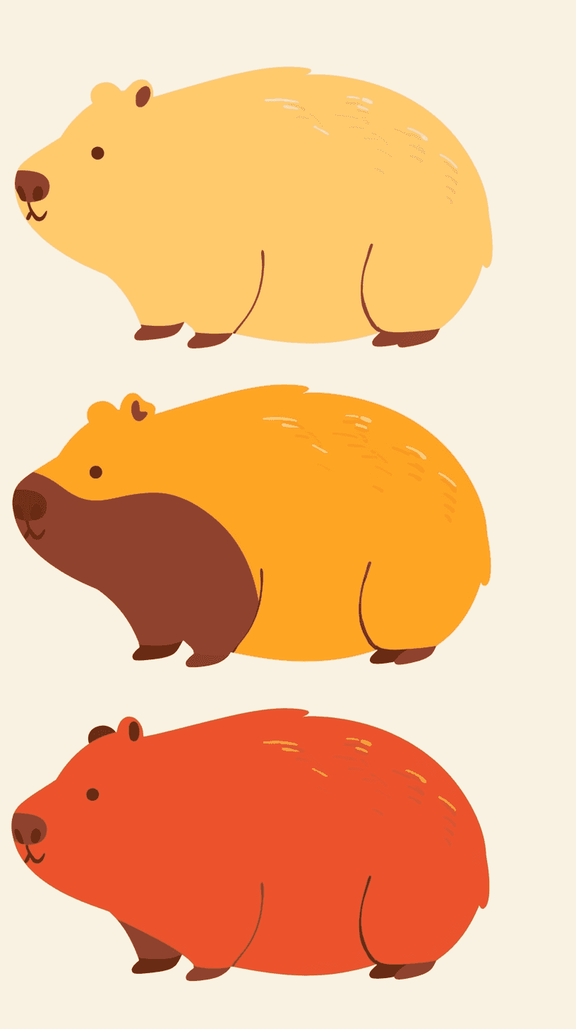 Capybara Parade original repeating artwork