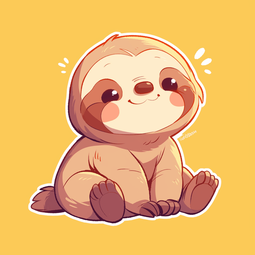 Sloth original repeating artwork