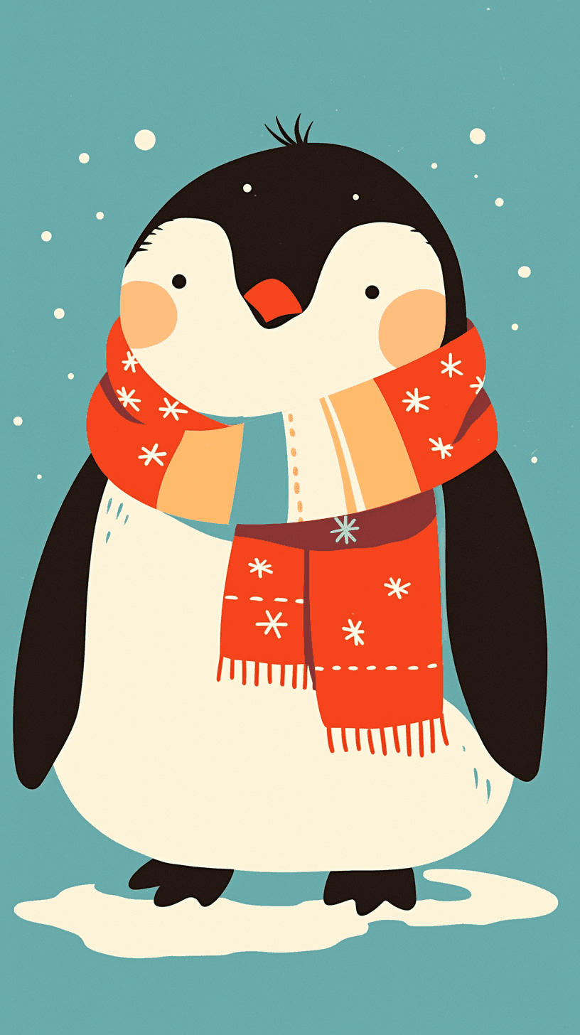 Penguin Pastel original repeating artwork