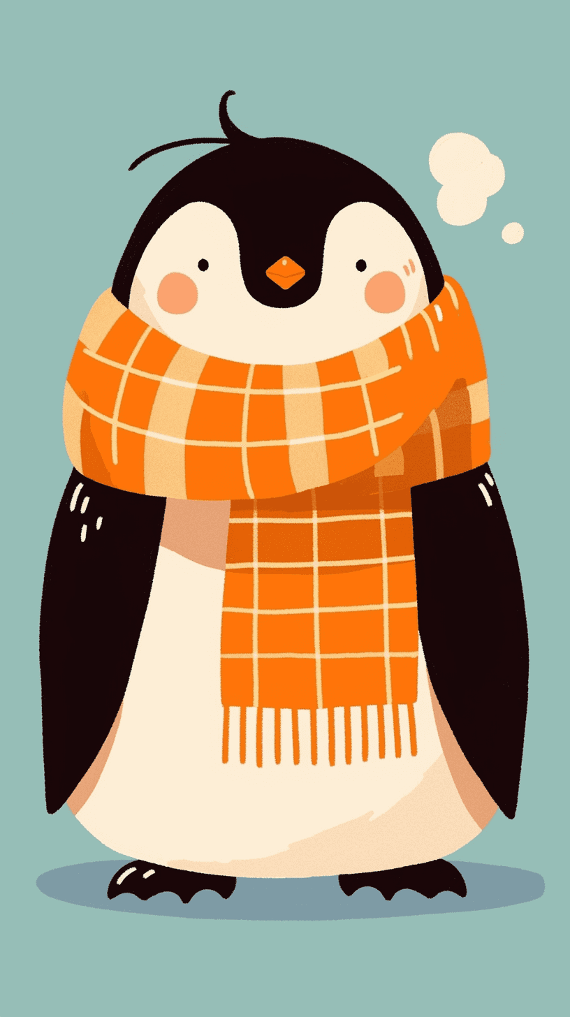 Penguin Road original repeating artwork
