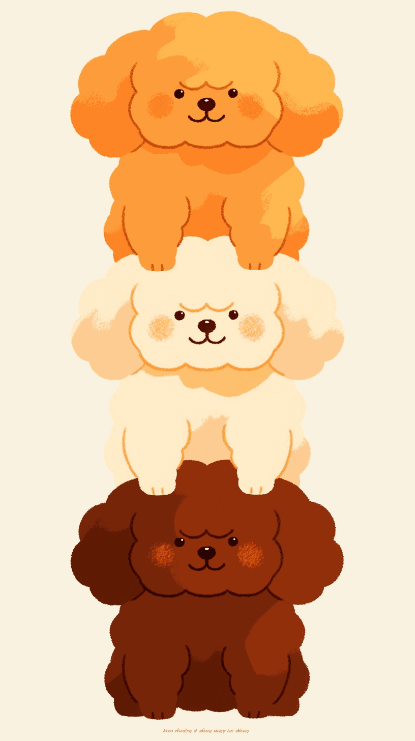 Puppy Neon original repeating artwork
