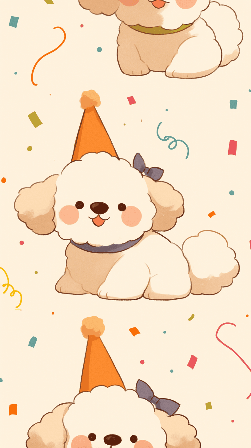 Puppy Glow original repeating artwork