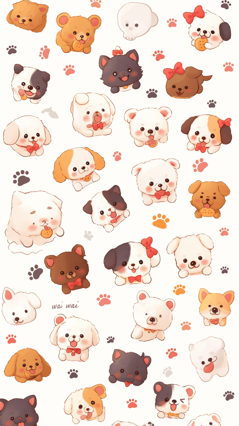 Puppy 039 original repeating artwork