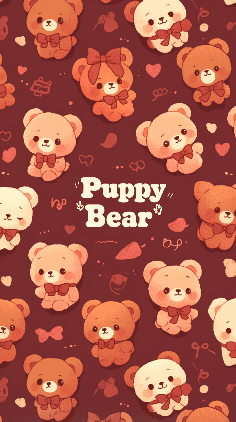 Bear Neon original repeating artwork