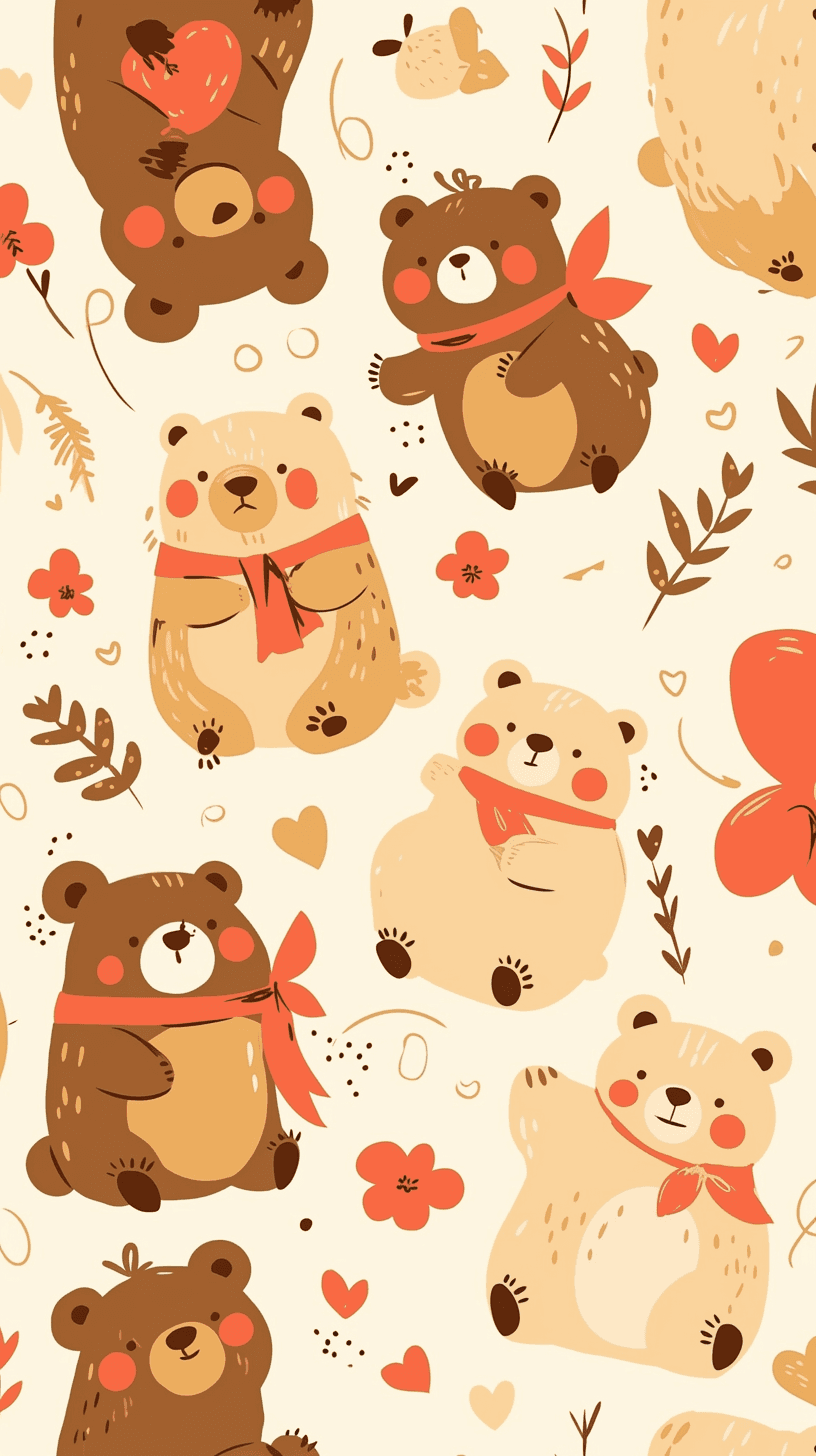 Bear 123 original repeating artwork
