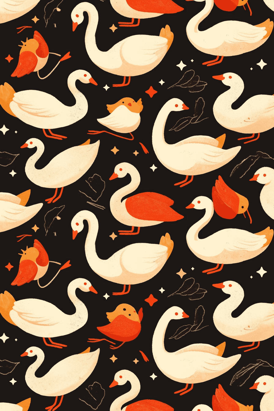 Swan 001 original repeating artwork