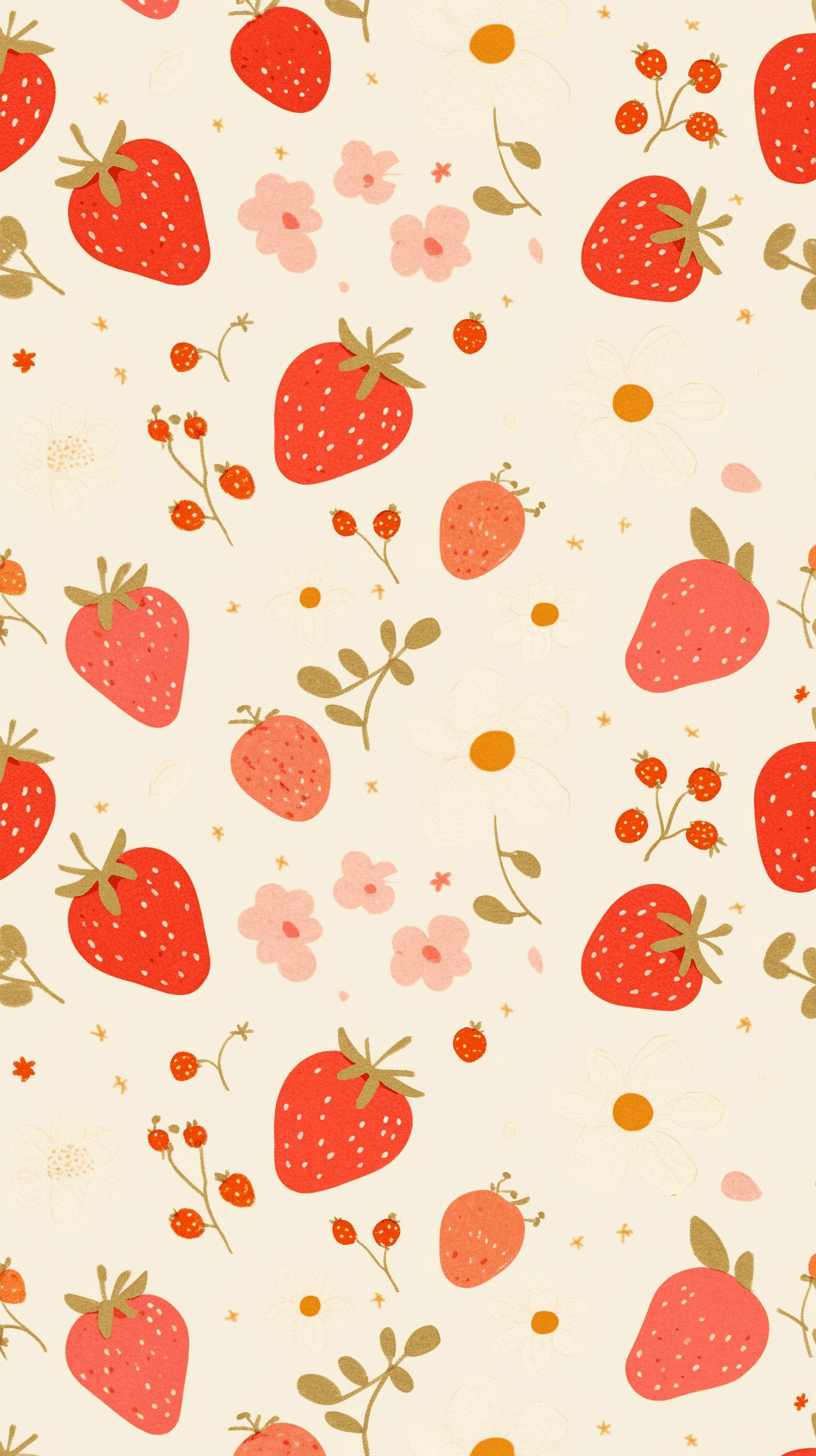 Strawberry 007 original repeating artwork