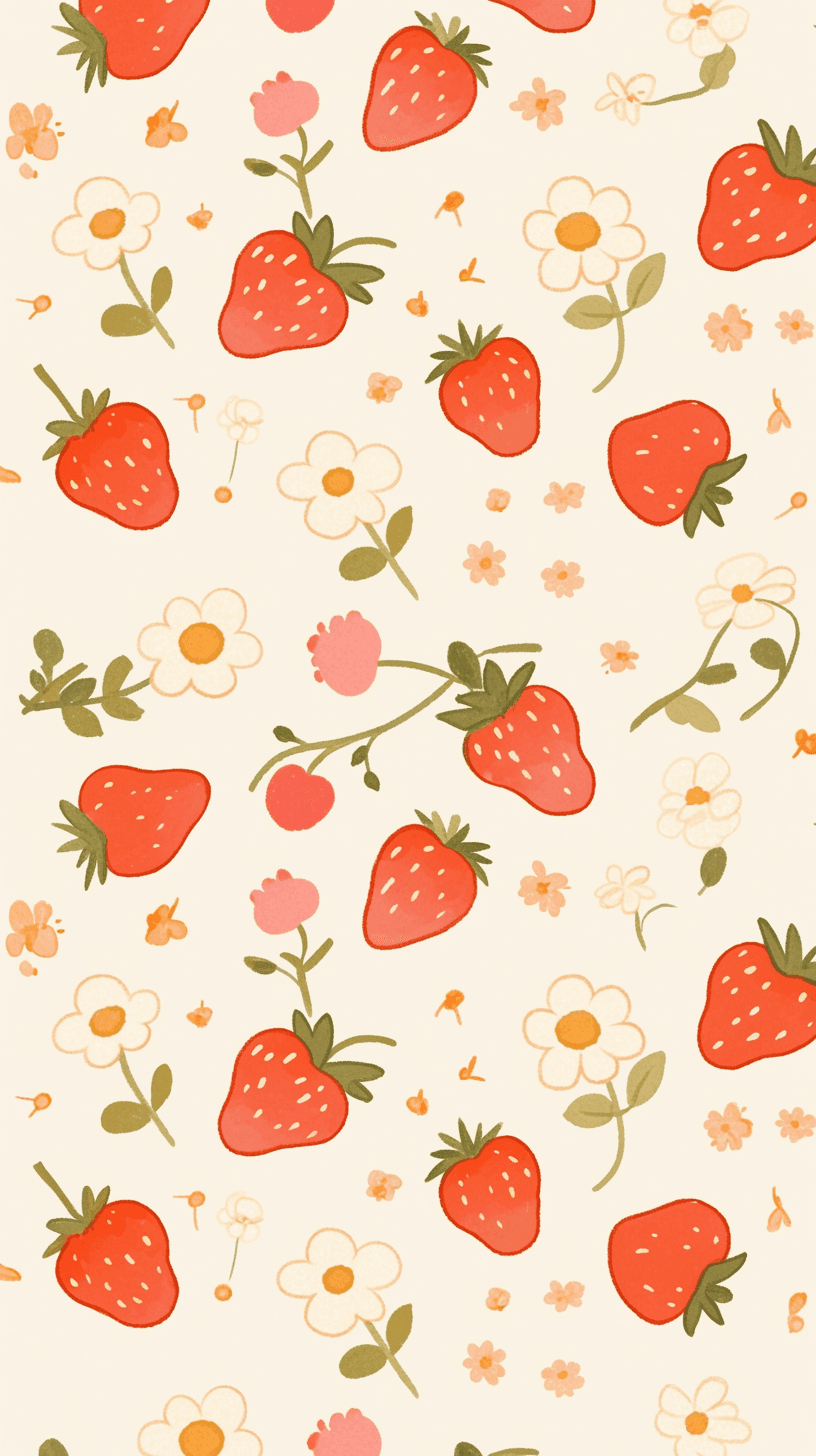 Strawberry 004 original repeating artwork