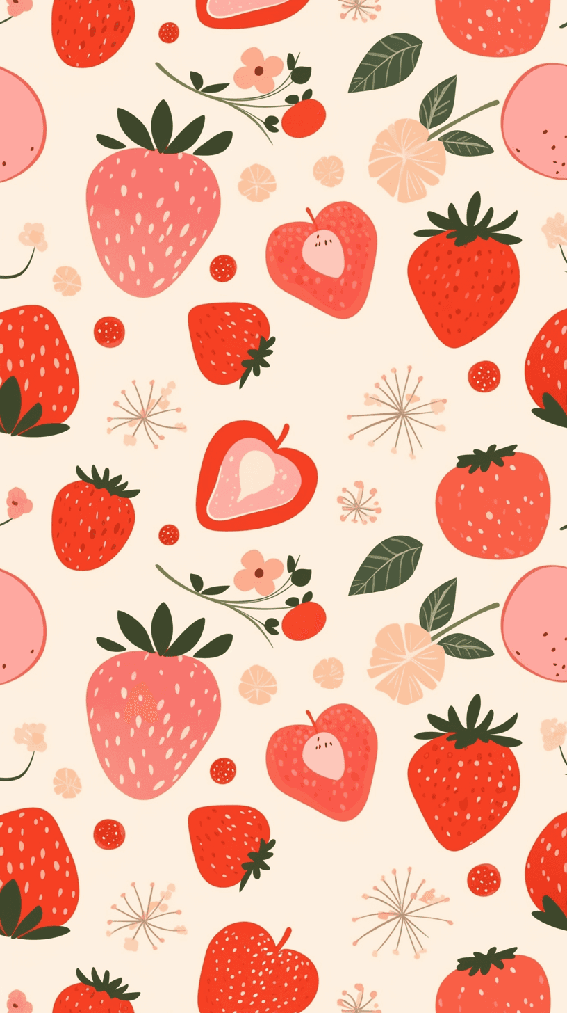 Strawberry Buzz original repeating artwork