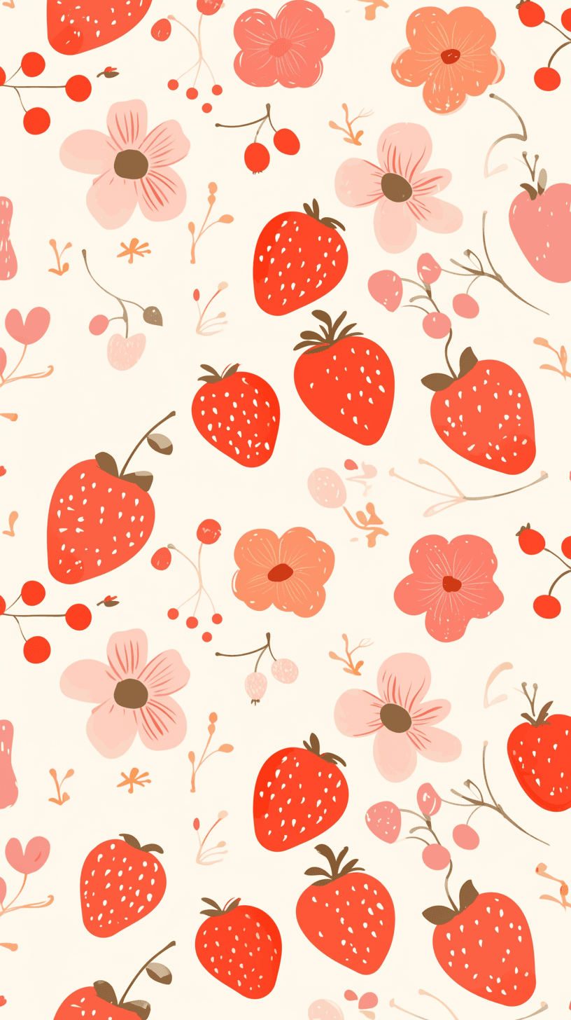 Strawberry Route original repeating artwork