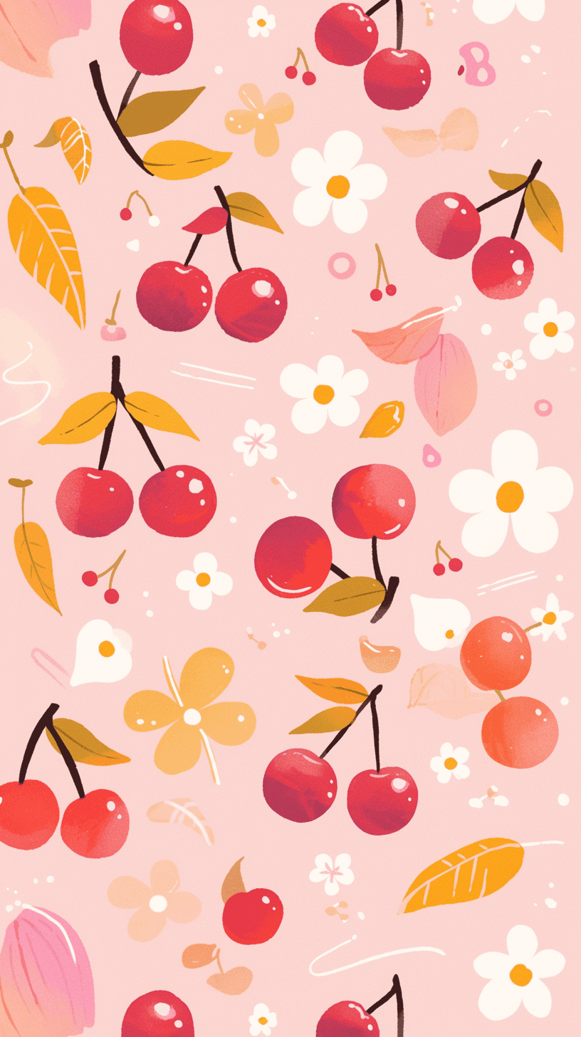 Cherry Route original repeating artwork