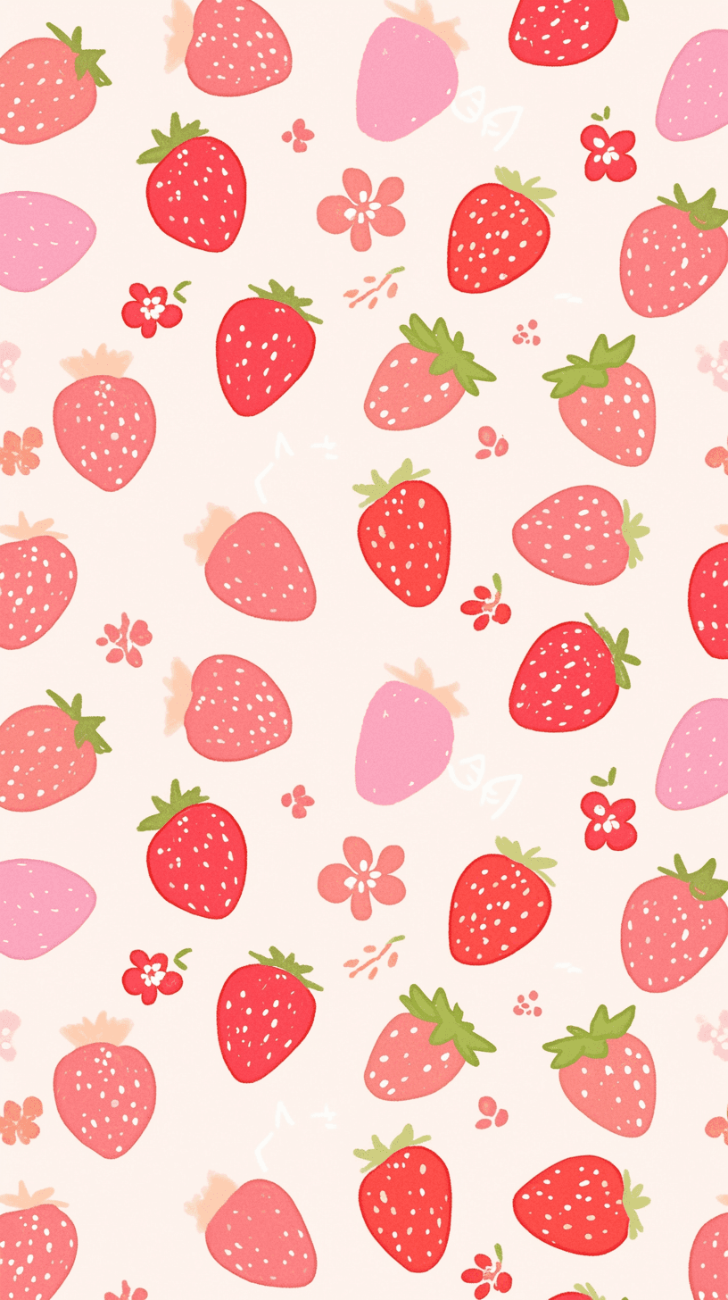 Strawberry original repeating artwork