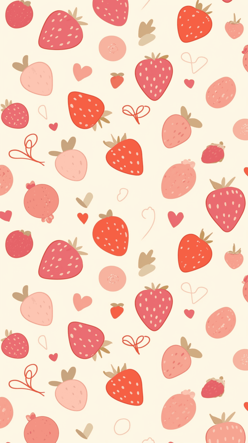 Strawberry East original repeating artwork