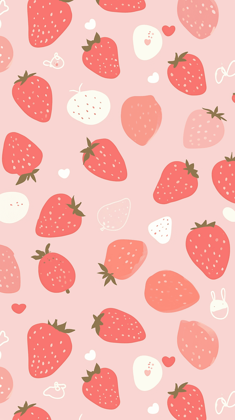 Strawberry Trail original repeating artwork