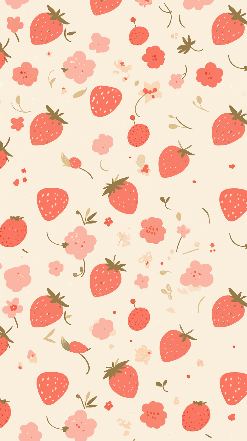 Strawberry South original repeating artwork