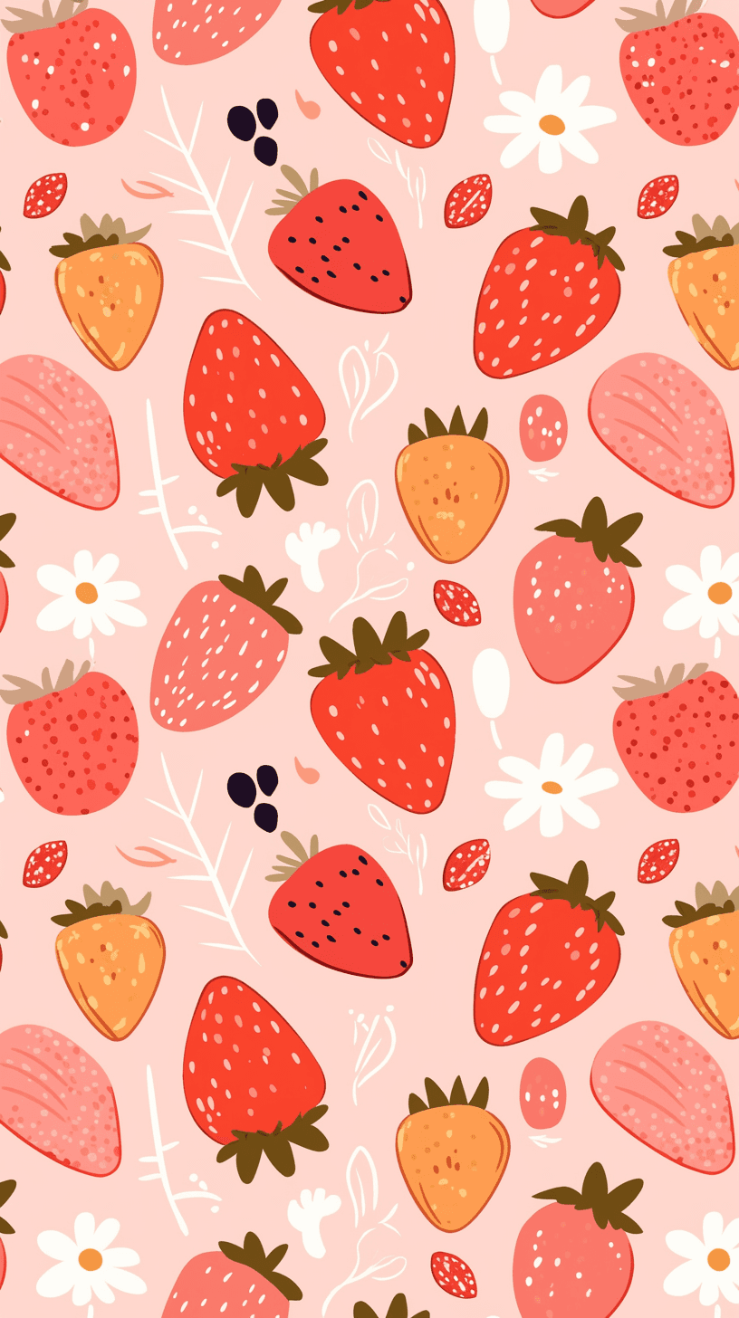 Strawberry Mono original repeating artwork