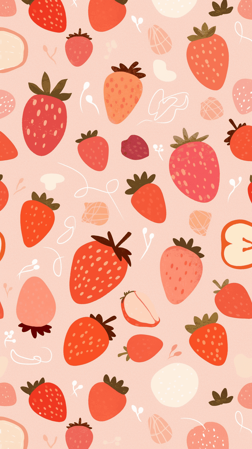Strawberry Archive original repeating artwork