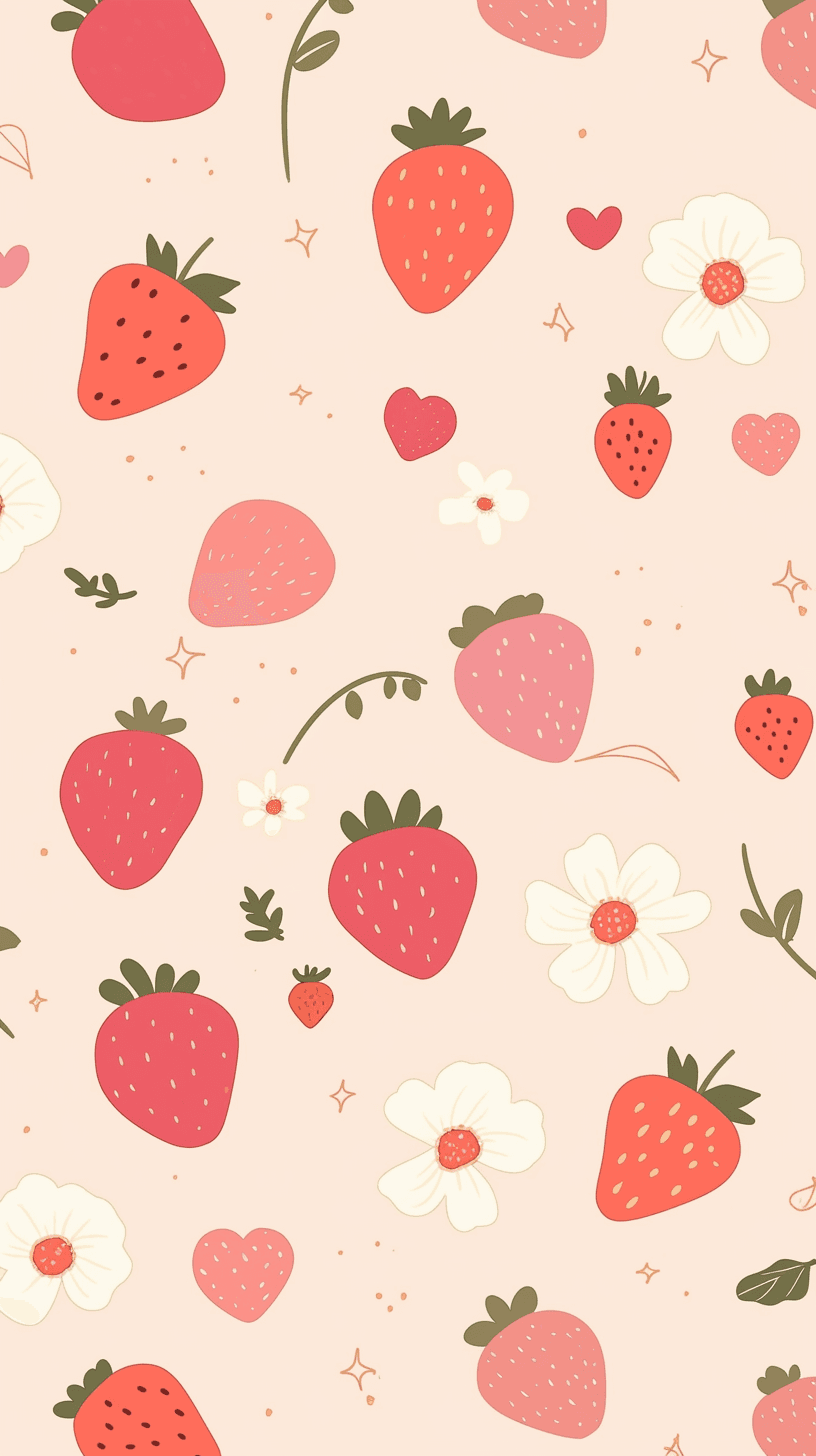 Strawberry Street original repeating artwork