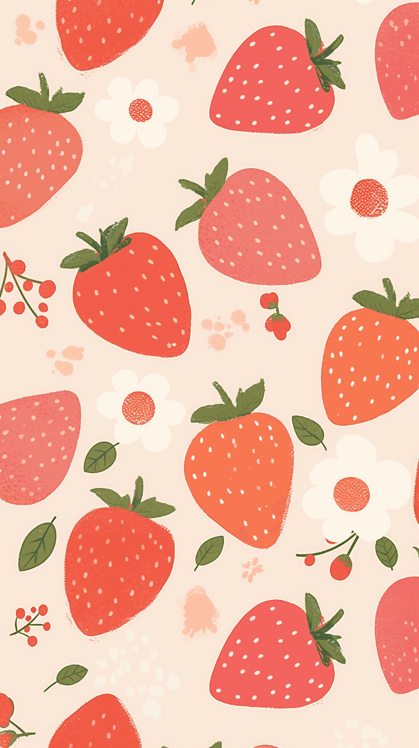 Strawberry Carnival original repeating artwork
