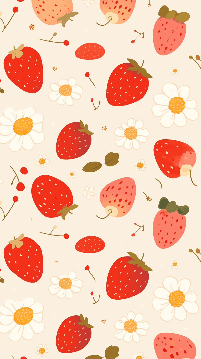 Strawberry Groove original repeating artwork