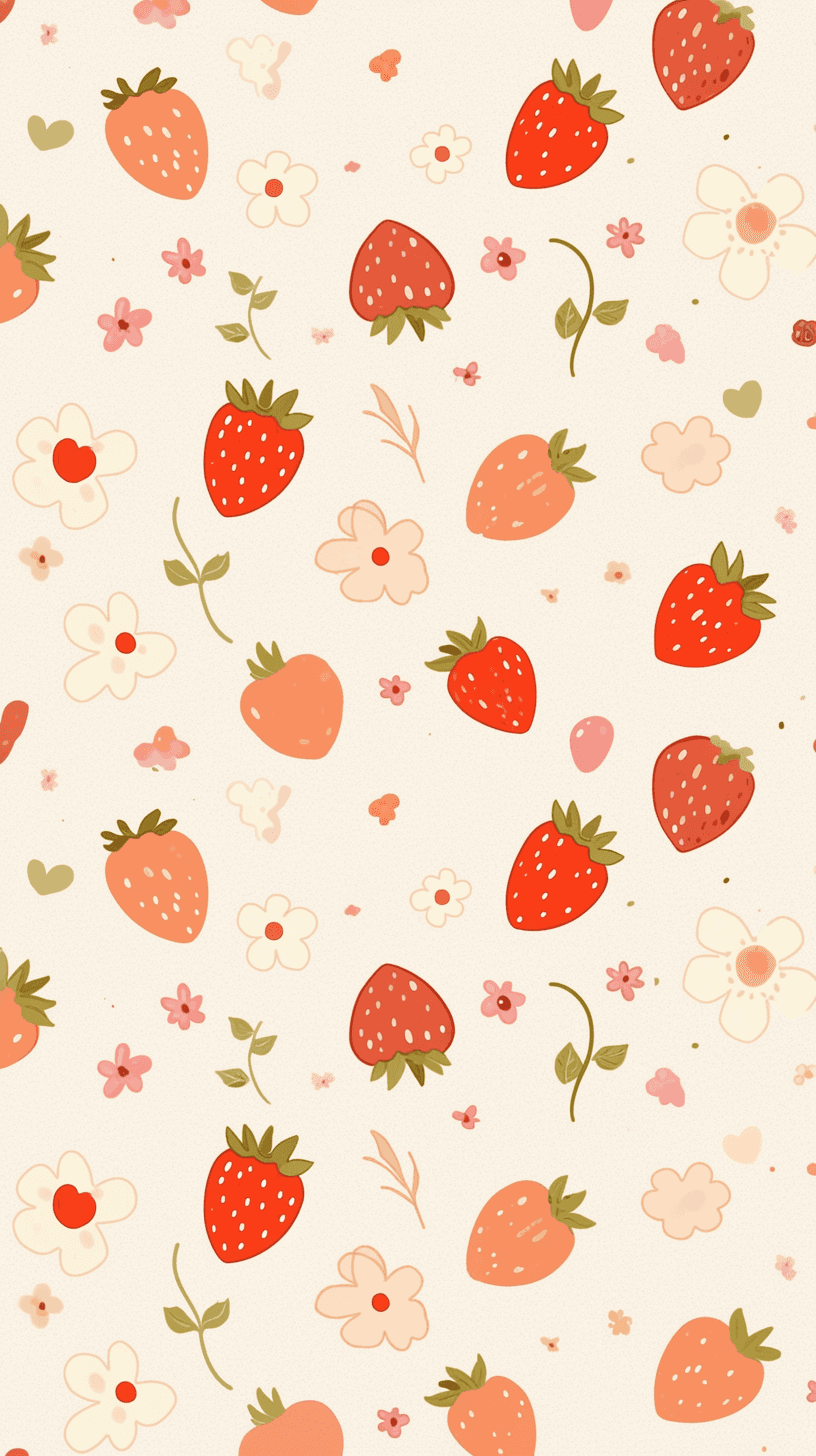 Strawberry 002 original repeating artwork
