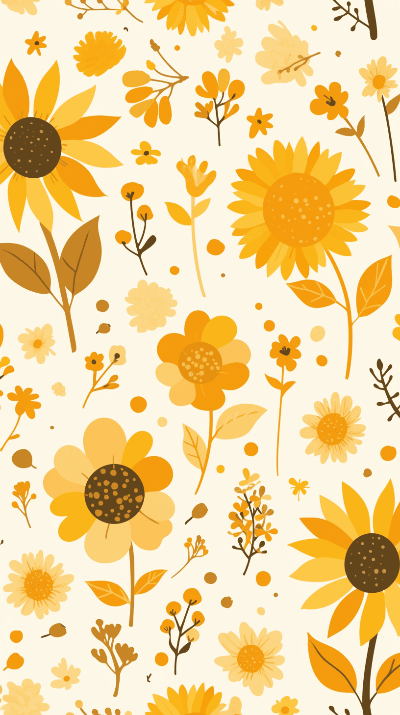 Sunflower Pop original repeating artwork