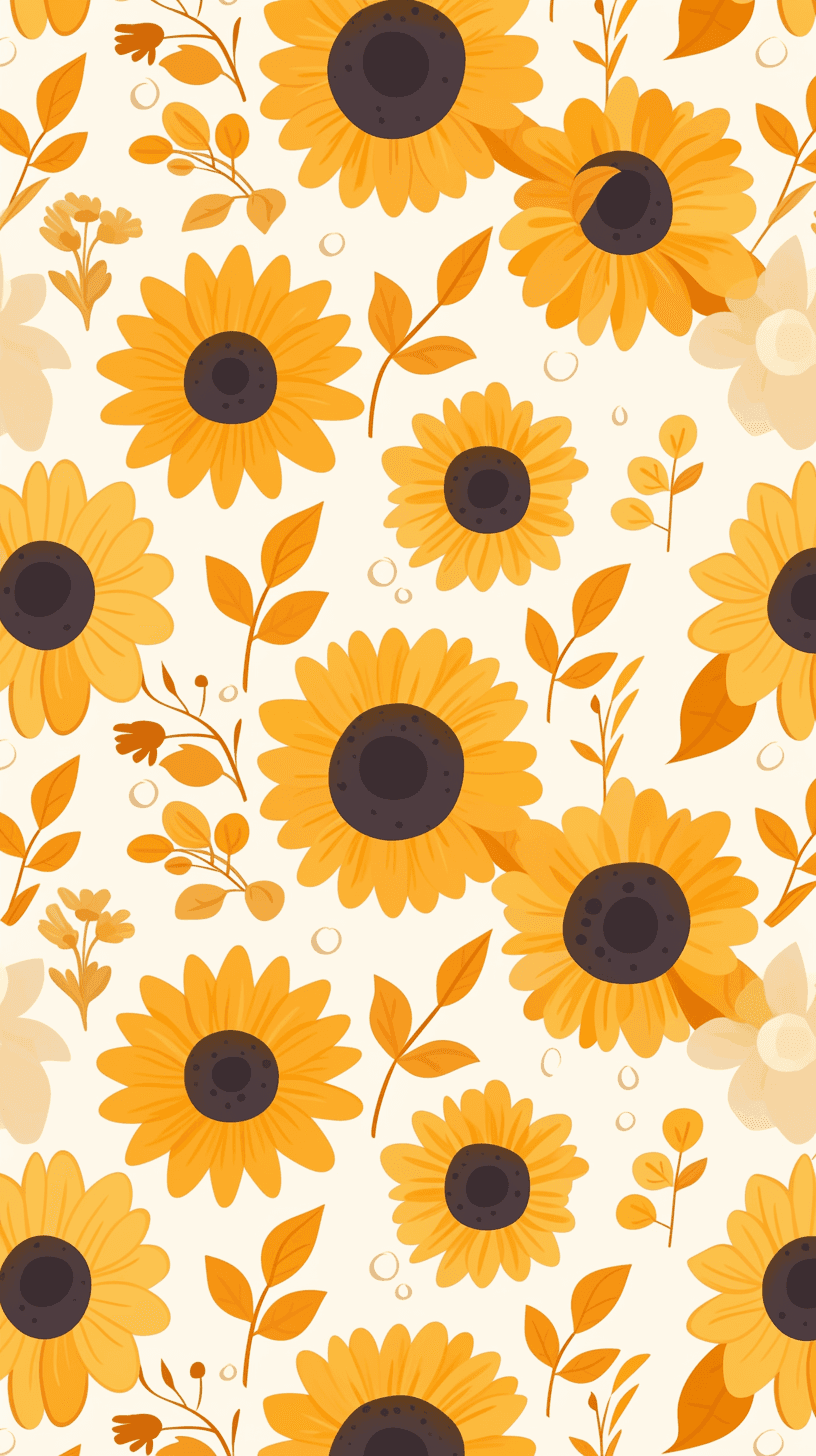 Sunflower Groove original repeating artwork