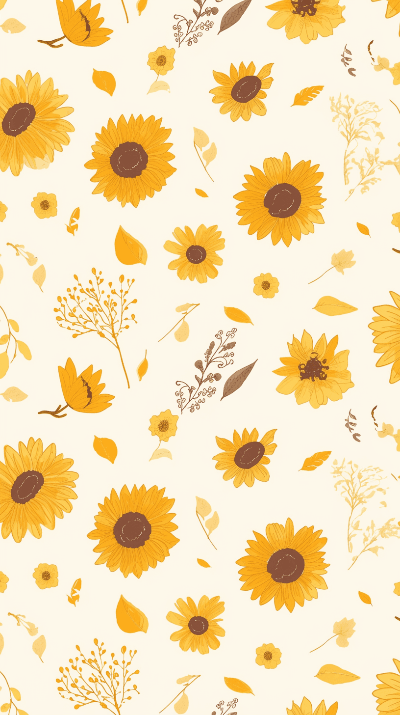 Sunflower Jam original repeating artwork